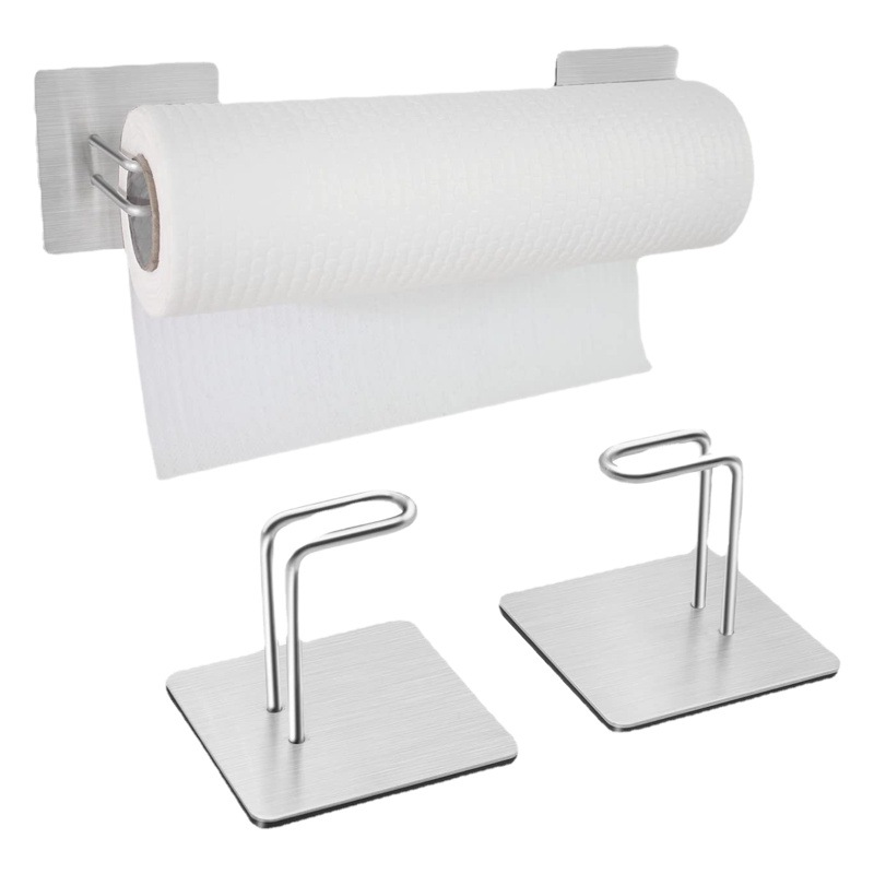 Soporte de tejido magnético de cocina gancho de succión magnético sin sacador titular de rollo de papel higiénico montado en la Pared Soporte de tejido magnético