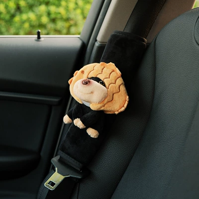 Bee Dog, Seat belt shoulder pad - taiyaki-bee-dog-velvet-shoulder-cover