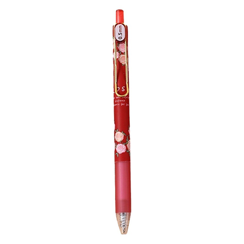 New Rose Press Pen ins High Color Value Student Test Brush Pen ST Head Smooth and Good Writing 0.5 Carbon Black Pen