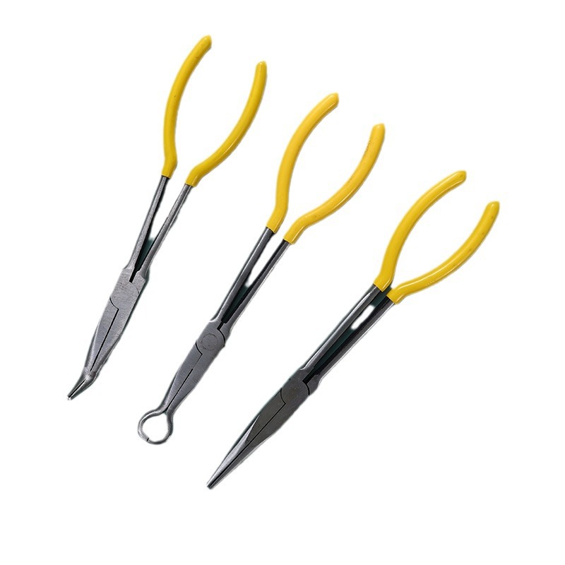 11 pulgadas alargadas pinzas de punta de mango 280mm pinzas de punta de boca curva pinzas de boca larga pinzas de boca O