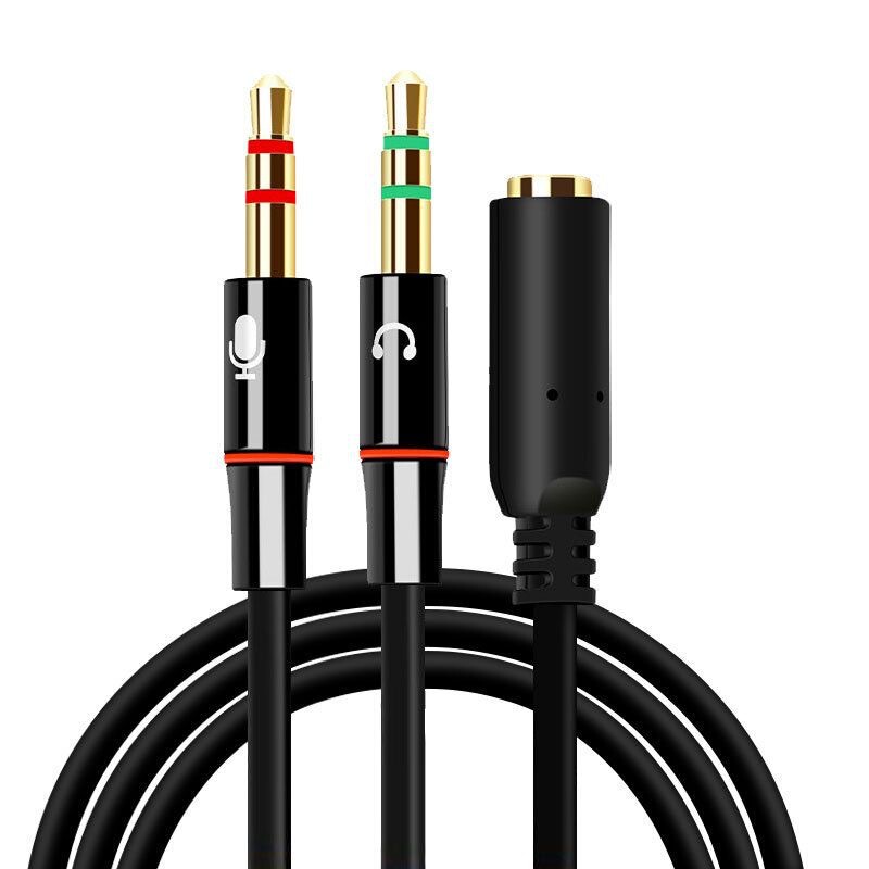 Computer Headphone Adapter Audio Cable Two-In-One Adapter Cable Mobile Phone Microphone One-To-Two Converter Splitter Computer Headphone Adapter Audio Cable Two-In-One Adapter Cable Mobile Phone Microphone One-To-Two Converter Splitter