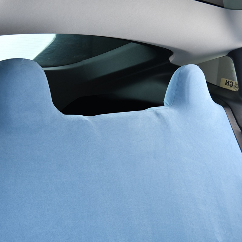 Elastic Car Seat Cover, Derong Rear Seat Cushion Cover, Seat Cushion, Backrest and Headrest Integrated Cover, Dust-Proof and Stain-Resistant, Single Layer