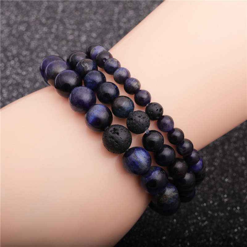 Simple New Volcanic Stone Bracelet display picture 1