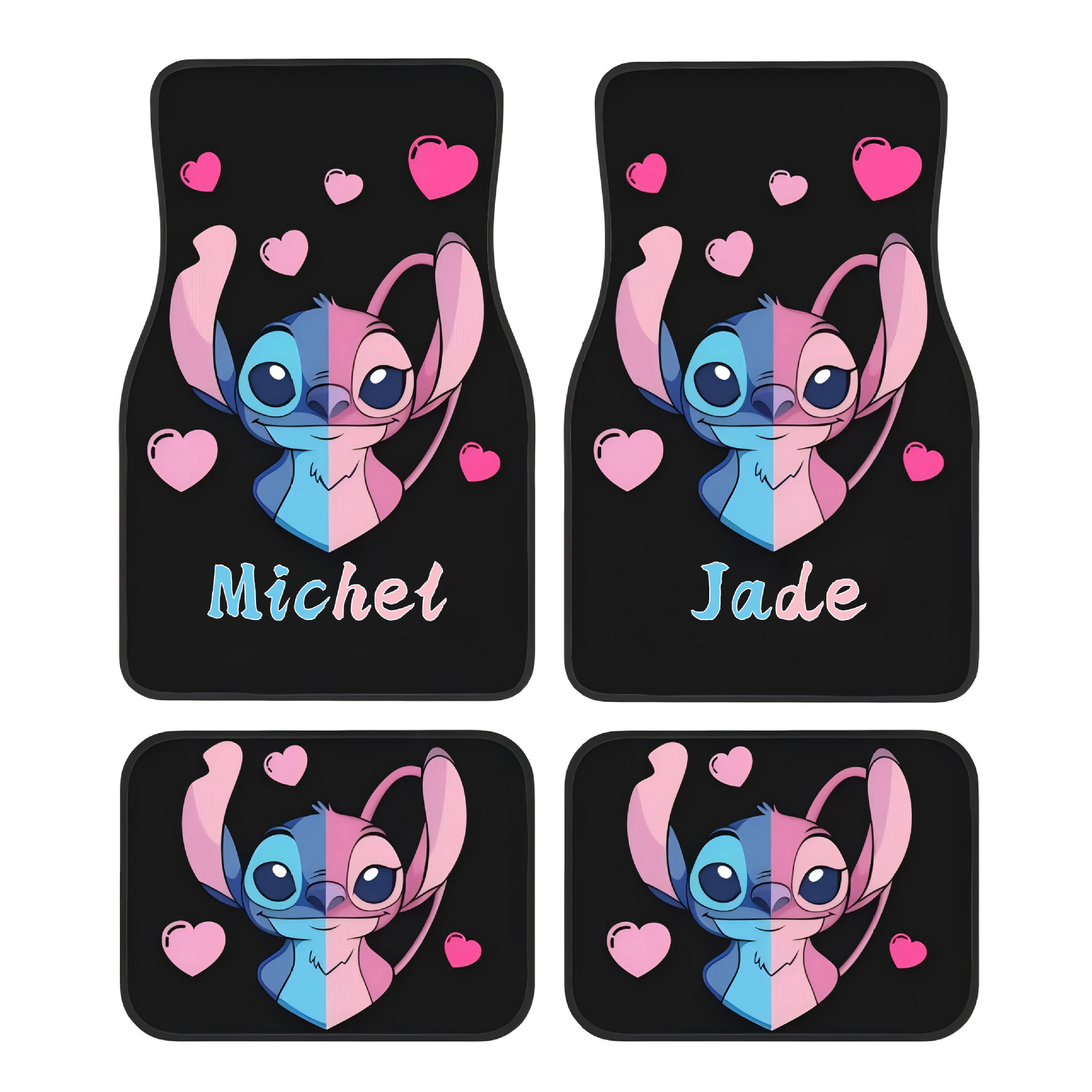 Cross-Border Temu Cartoon Car Floor Mats, Skin-Friendly, Dust-Proof, Easy-Care Floor Mats, Four-Piece Set, Stain-Resistant and Wear-Resistant Mats, Dropshipping