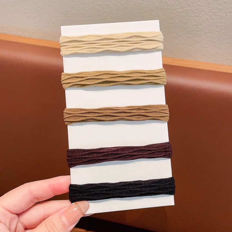 Ligas para el cabello de alta elasticidad de tela resistentes para mujer