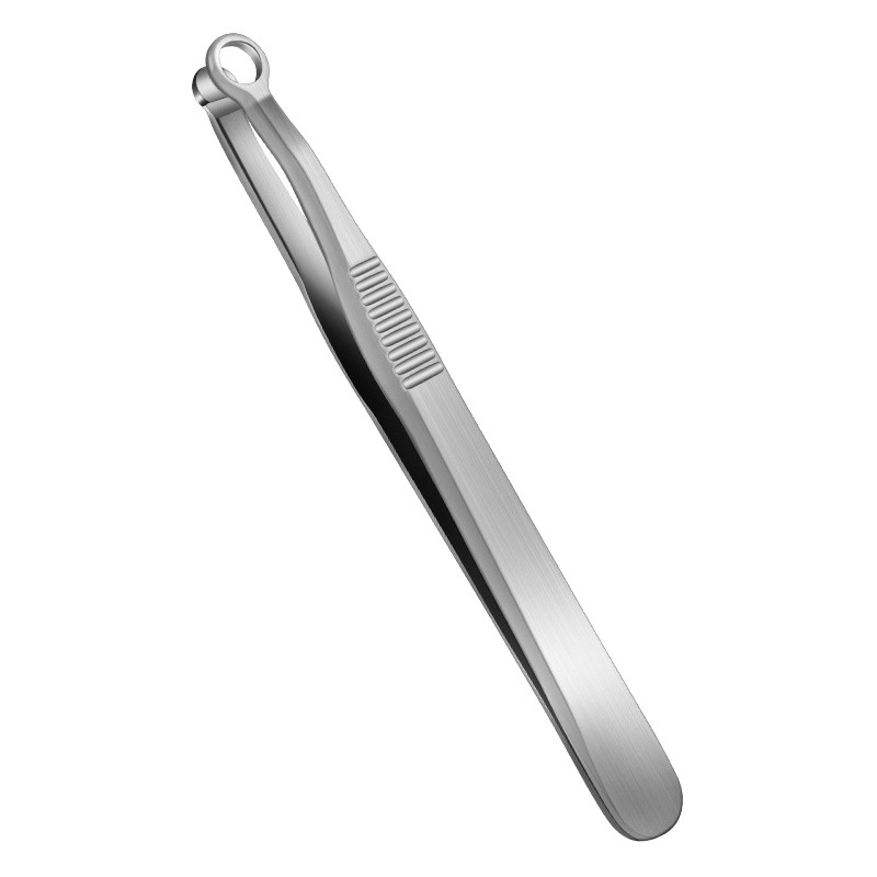 Nariz de poro trimmer manual de los hombres y las mujeres de acero inoxidable lijado nariz pinzas de pelo cabeza redonda anillo nariz pinza de pelo tijeras en stock