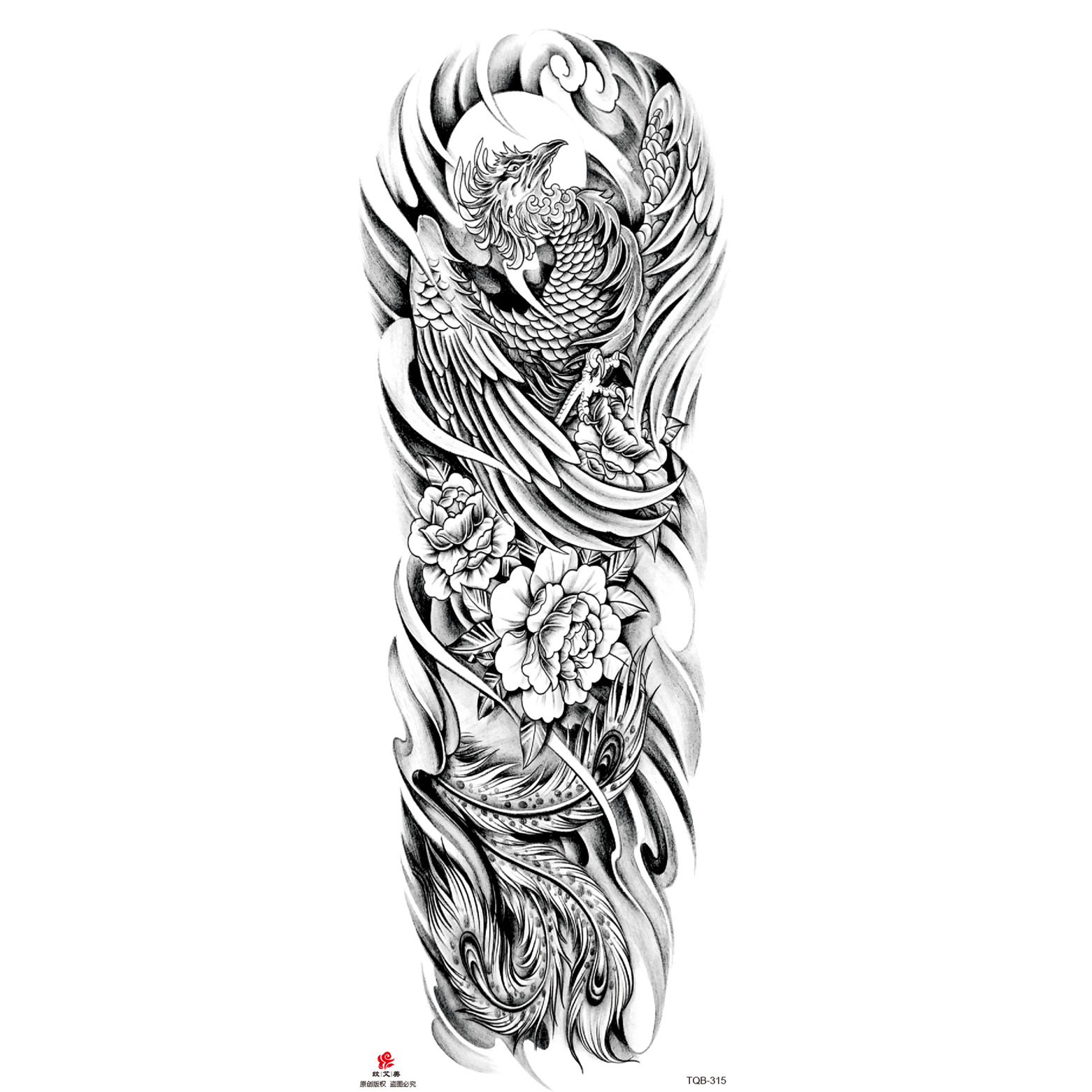 Pegatinas de tatuaje de brazo largo de flor brazo completo tatuaje impermeable tatuaje temporal en stock al por mayor pegatinas de tatuaje de brazo completo