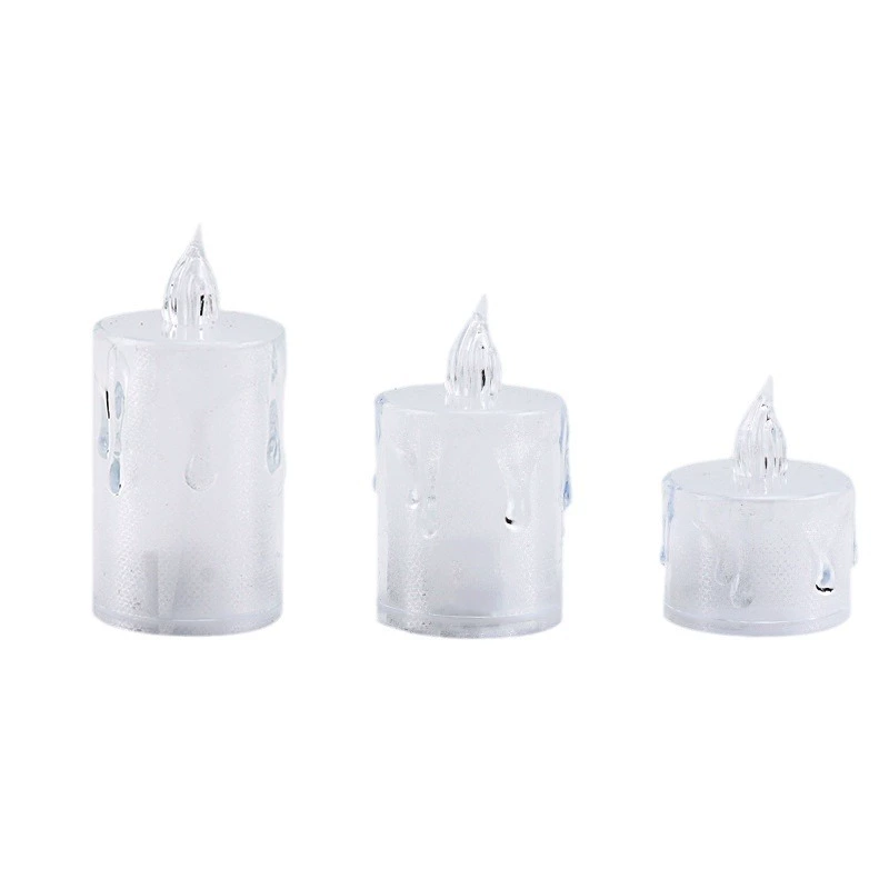 Small transparent candle, atmospheric electronic night light