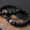 Retro small bracelet natural stone, design accessory walnut, jewelry, simple and elegant design