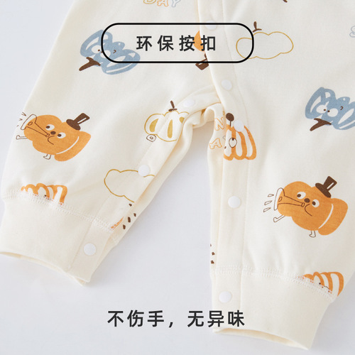 Baby onesie autumn and winter pure cotton newborn clothes infant base innerwear baby crawling suit sleepwear autumn outfit