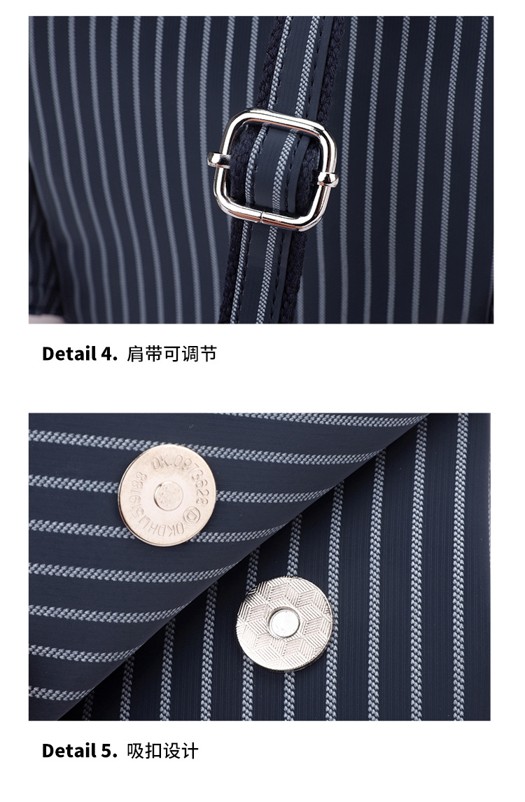 Colorful Fox Korean version niche British style backpack, versatile and high-end bag, striped mini drawstring backpack undefined
