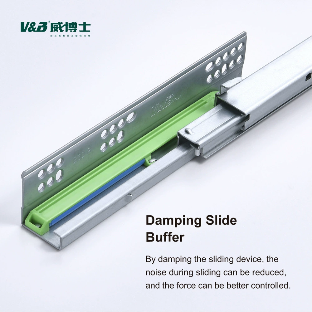 威博仕 LT type hidden two-section slide rail, silencer bottom damping slide rail, drawer ball silent rail slide