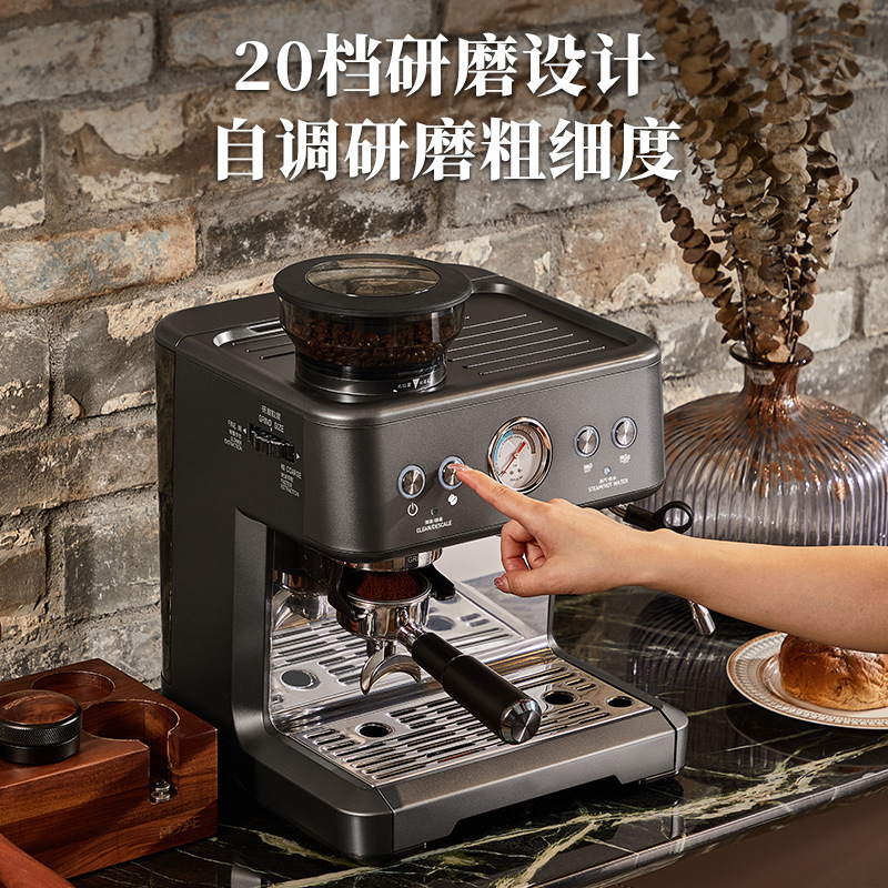 Konka コーヒーマシン家庭用粉砕オールインワン半自動イタリアアメリカンエスプレッソ抽出商業挽きたてスチームミルク泡|undefined