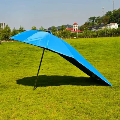 Battery Vehicle Umbrella, Sunshade Umbrella, Elektromobil üçün ön şüşə çətiri (günlük) - vinyl-solid-color-single-umbrella-30-frame-sky-blue-extended-length-straight-165m