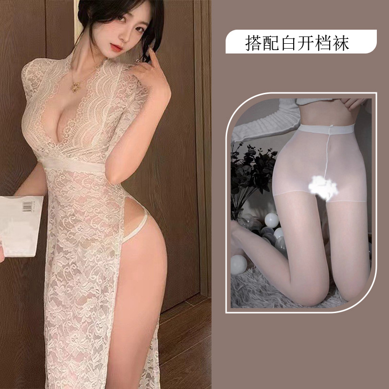 흰색 + 흰색 오픈 양말