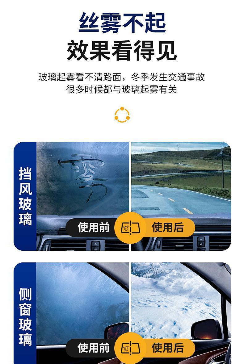 High-Efficiency Anti-Fogging Agent, Rain-Proof Agent, Car Windshield Anti-Fogging Spray, Rearview Mirror Glasses Defogging Agent, Water Repellent Agent