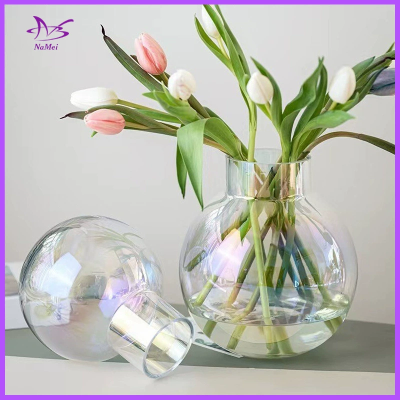 Скандинавская простая гидропонная красочная прозрачная стеклянная ваза high Sense Домашняя настольная Цветочная композиция Украшения оптом