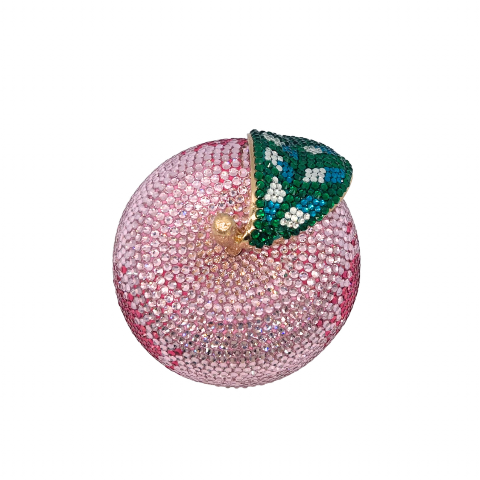 Túi clutch nữ đính đá hình quả táo pha lê sang trọng — Táo hồng, Cá tính đặt làm chi tiết 8