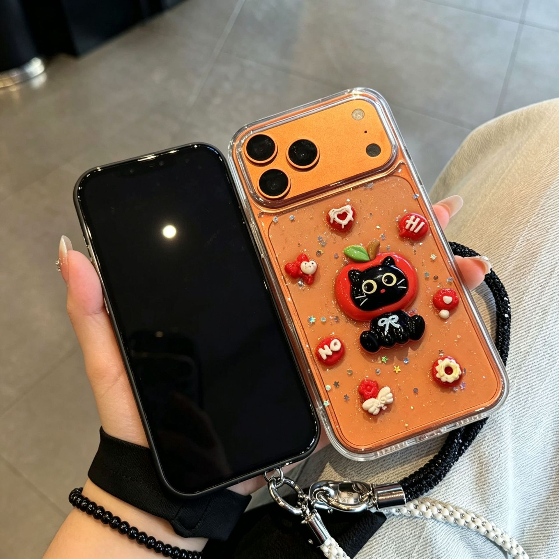 Y2K红苹果猫咪适用苹果18promax手机壳iPhone17pro可爱16/15新款X