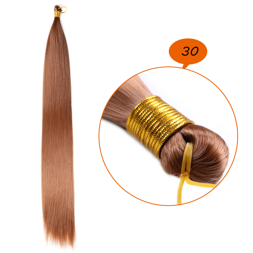 Perücke nahtlose Haarverlängerungen Dreadlocks Perücke gerades Massenhaar Hochtemperatur-Drahtperücke Haarverlängerungen gerader Haargriff_voghion.com