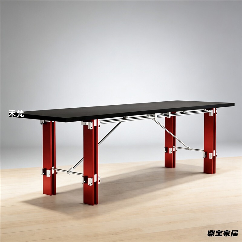 Bauhaus light-axis desk, designer birch marine board long table, minimalist workbench, computer desk Bauhaus light-axis desk, designer birch marine board long table, minimalist workbench, computer desk