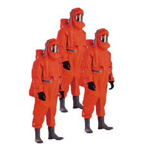 Delta 401030 Class I Airtight Heavy-duty Chemical Protection Suit Air Breathing Built-in Fully-enclosed Gas Protection Fire Suit