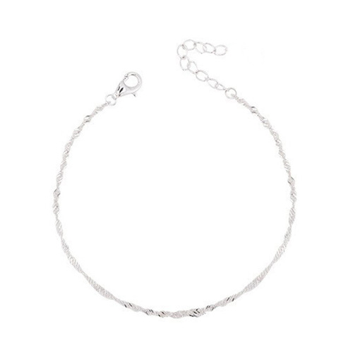 Simple and fresh bracelet for women's flashing vegetarian chain bracelet for women's niche design without pendant simple and versatile style