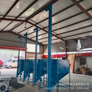 垂直大料斗钢管提升机 多规格轻便上料机 移动给料机
