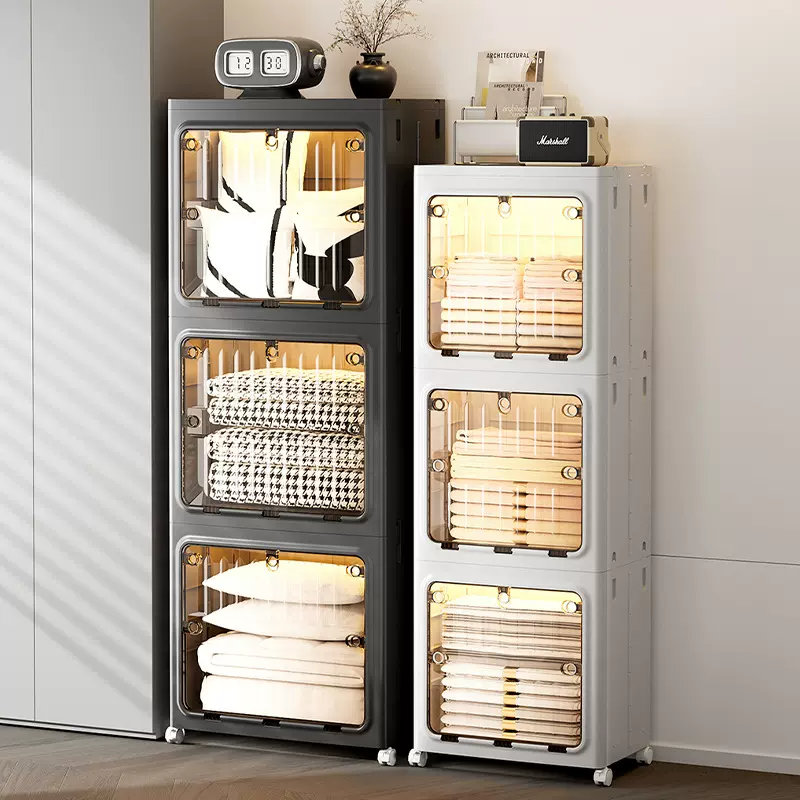 衣服收纳柜免安装可折叠卧室衣物被子收纳箱大容量翻盖整理储物柜