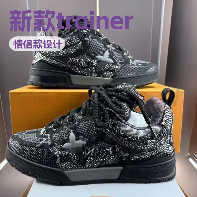 New European Export Model Trainer Sneakers, Couple Style, Fashionable Men's Thick-Soled Sports Sneakers, Women's Casual Shoes
