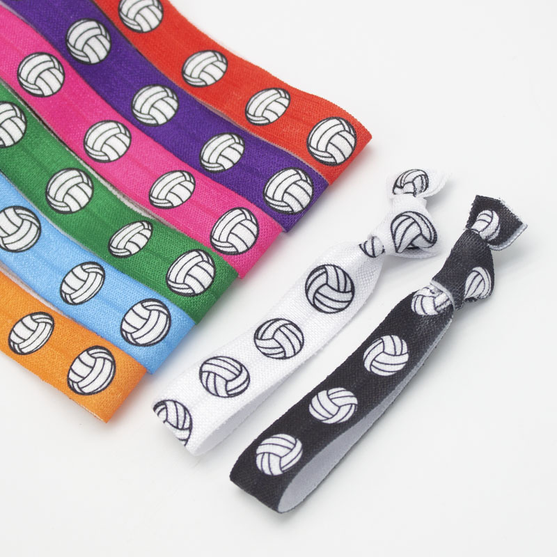 现货1.5CM排球打结发绳发圈松紧带瑜伽带宝宝发带DIY手腕带弹力绳