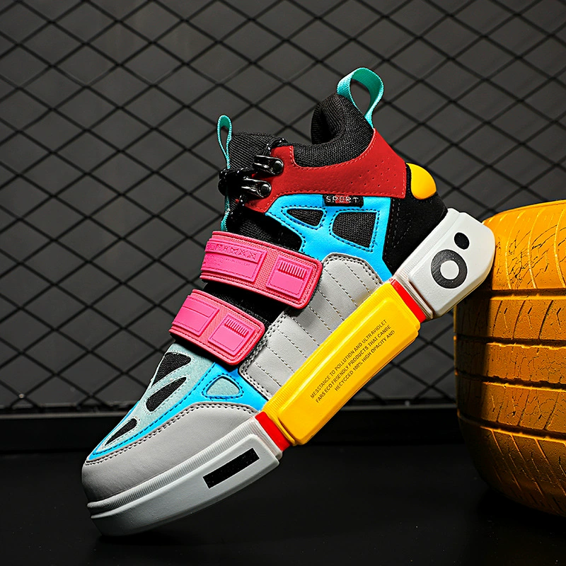 Demi-Season Retro High Shoes for Beloved - Universal Trendy Sneakers in Colorful Options