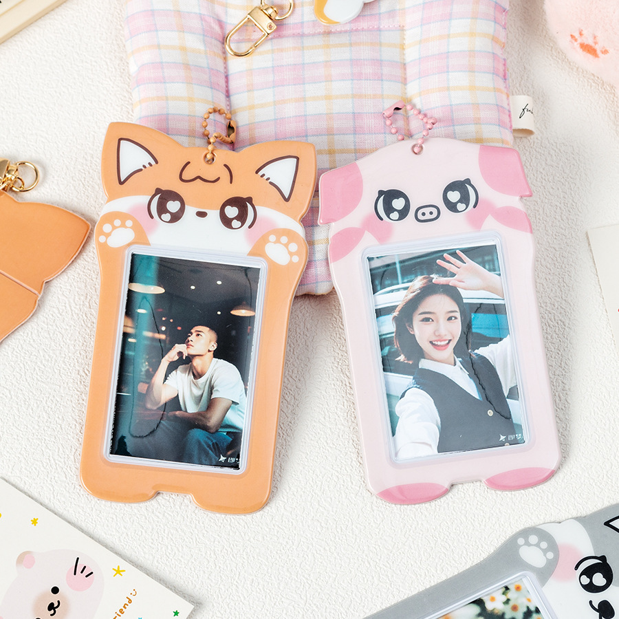 Funda para Tarjetas con Llavero de Dibujos Animados de 3 Pulgadas de PVC