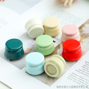 Small size Dan pill powder sealed packaging bottle solid ointment box ancient French mouth fat bottle cosmetic rouge ceramic jar