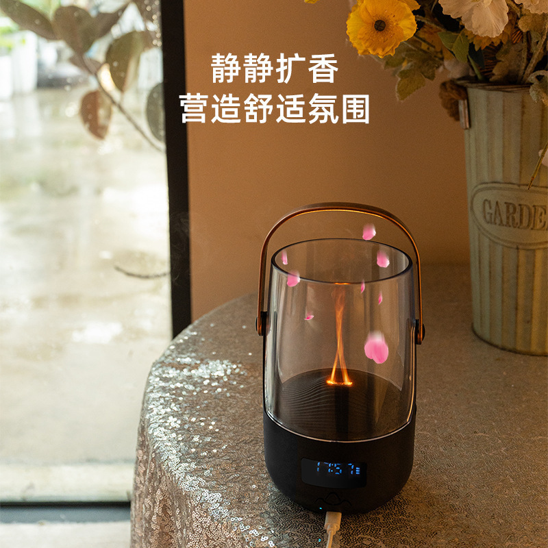 复古火焰香薰机卧室床头氛围感双色仿真火焰香薰机双色喷雾香薰机|undefined