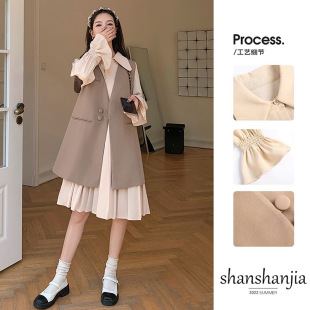 in stock 2025 New Spring and Autumn Pregnant Women suit Early Spring dress Shirt Top Spring Loose Suit Jacket