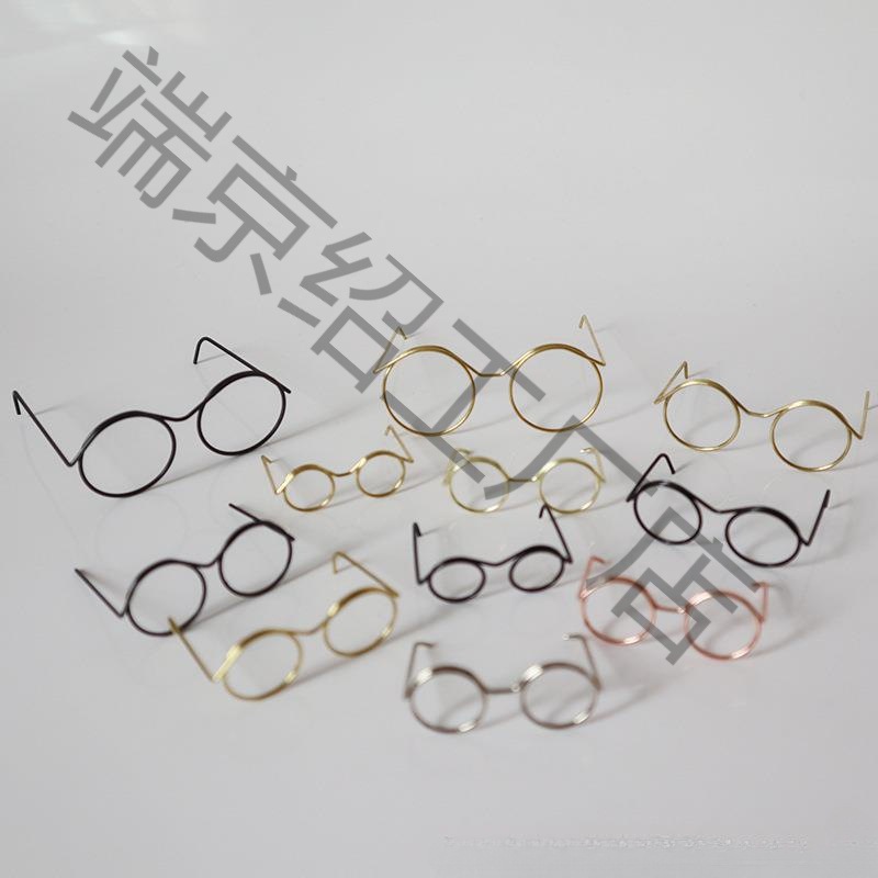 --Cm Mini Confused Doll Small Glasses with Posing Accessories Steel Wire Glasses Frame