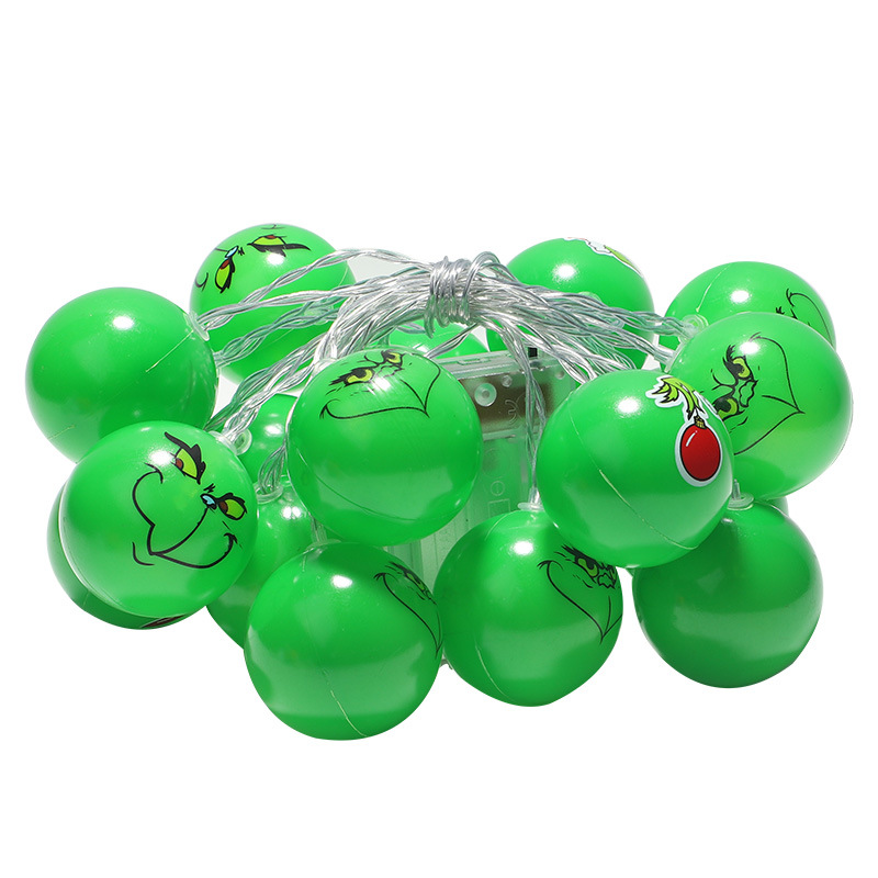2024 transfronterizo nuevo Grinch Grinch Halloween ambiente interior cadena de luces LED de decoración de vacaciones