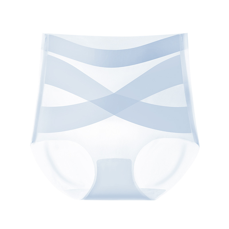 Ropa interior sin costuras de seda de hielo para mujer, estilo fino, transpirable de cintura media, cintura alta para niñas, nuevos pantalones de vientre, refrescante