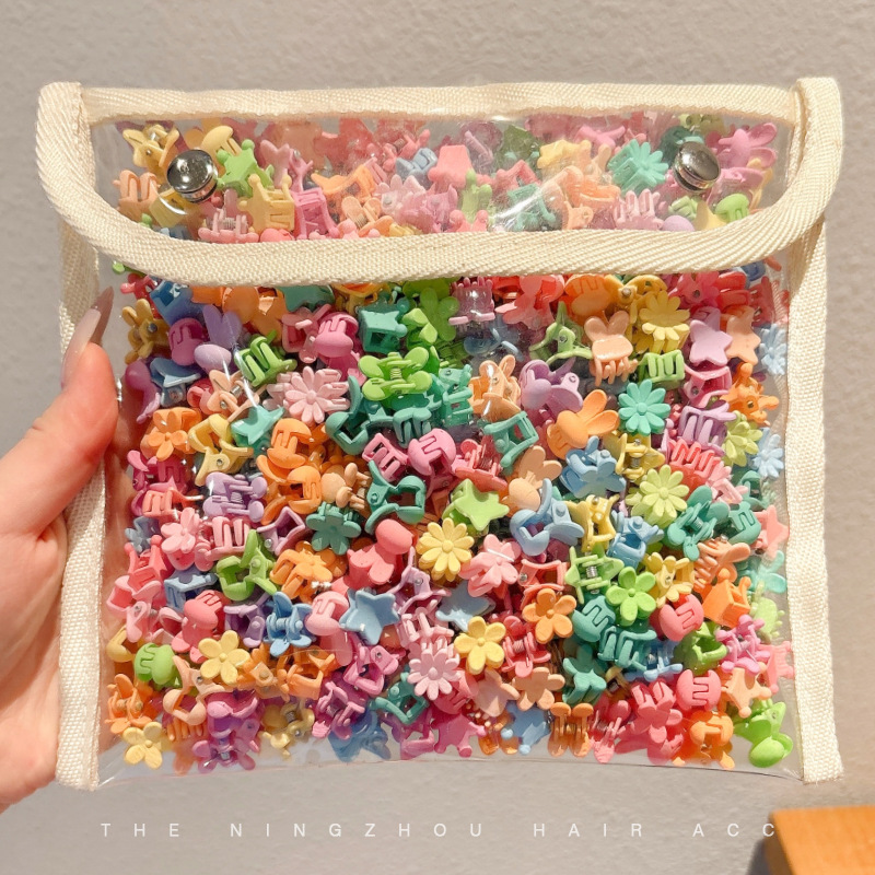 喷漆磨砂迷你儿童刘海碎发神器女宝宝发夹抓夹子迷你发卡发饰头饰