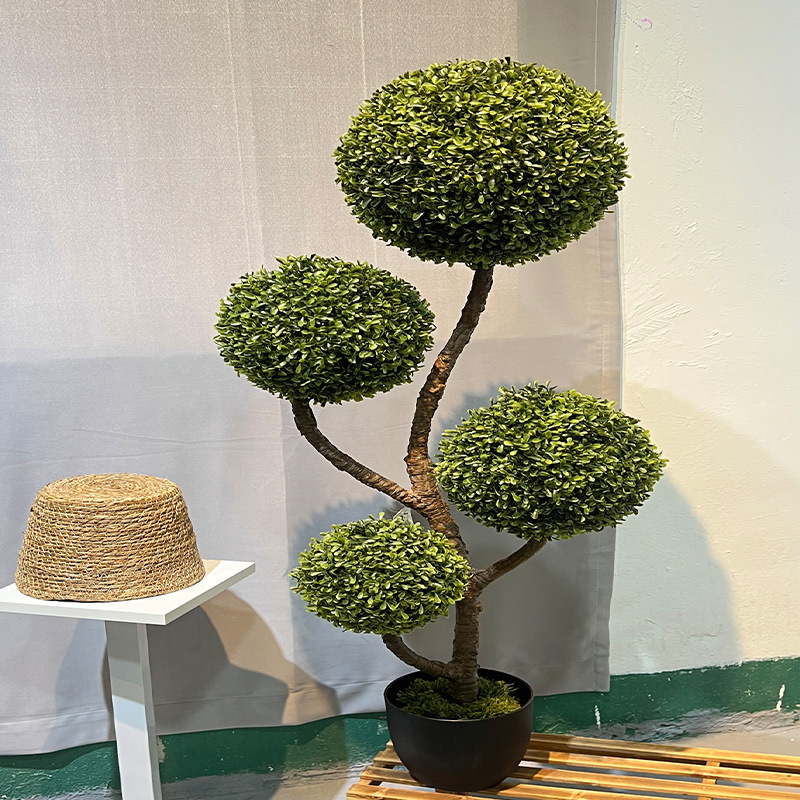 仿真绿植球形植物高度轻奢落地盆栽米兰球假树摆件装饰|undefined
