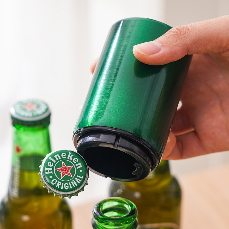 Abridor de botellas de cerveza explosivo transfronterizo abridor de botellas de acero inoxidable creativo Abridor de tapa automático de presión puede imprimir logotipo