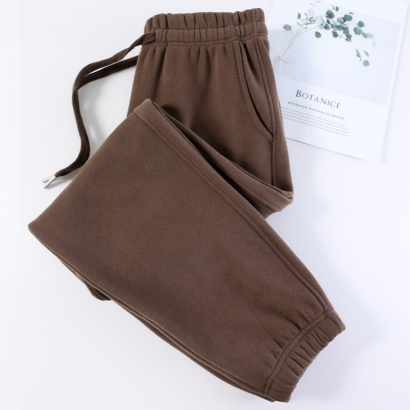 秋冬加厚加绒卫裤女休闲裤束脚裤小脚裤保暖显腿长韩版加厚保暖