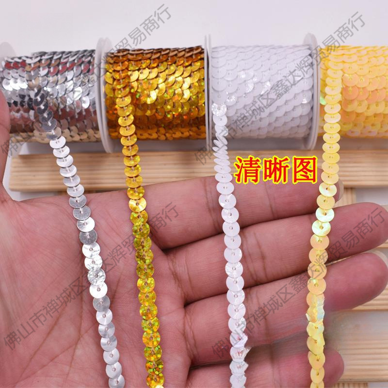 1 cuentas de escenario de encaje de metros de longitud de suministros de eje multicolor de sequinilla 4 nuevos accesorios hechos a mano