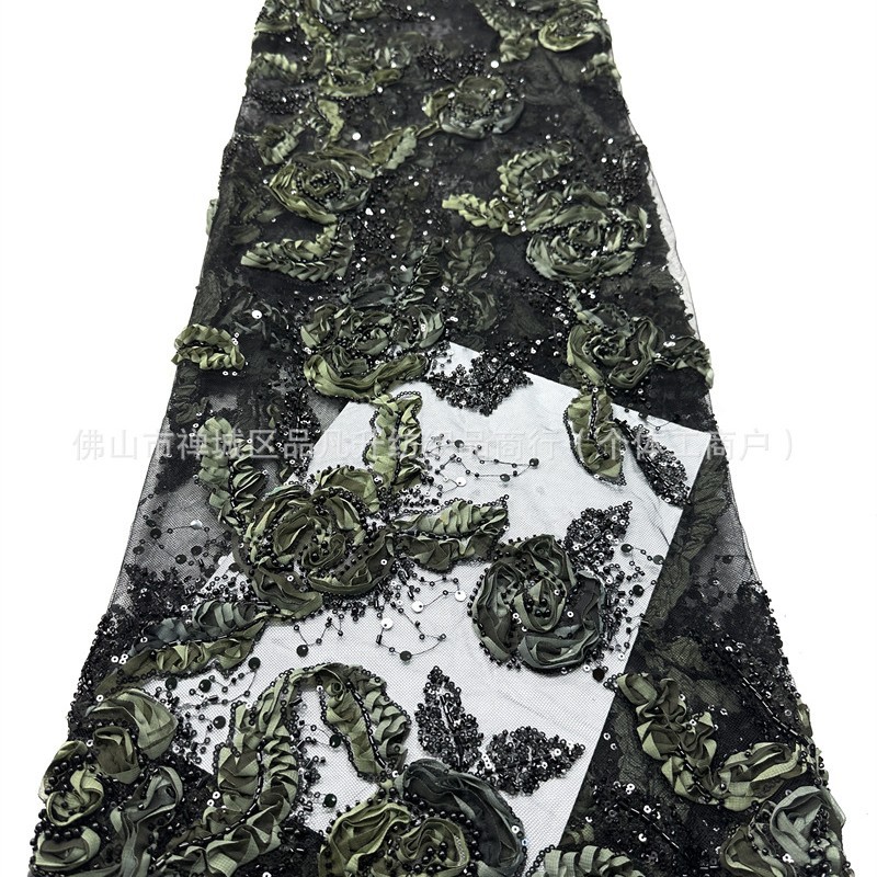 Moda francesa retrógrada de ancho lleno con tela de encaje bridal sequins lace fabric