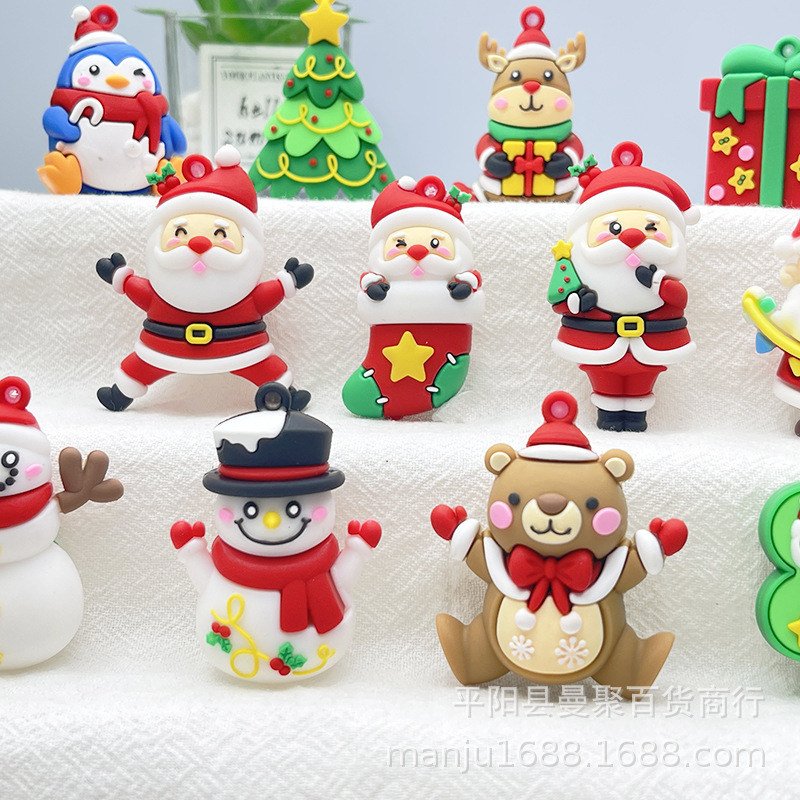 クロスボーダークリスマス立体人形キーホルダーペンダントクリスマス小さなギフトサンタクローススクールバッグペンダントクリスマスツリー|undefined