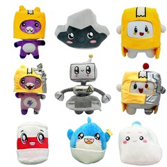 Cross-border new lankybox transforms into a cat cardboard box villain pillow cardboard box head cover plush toy doll doll