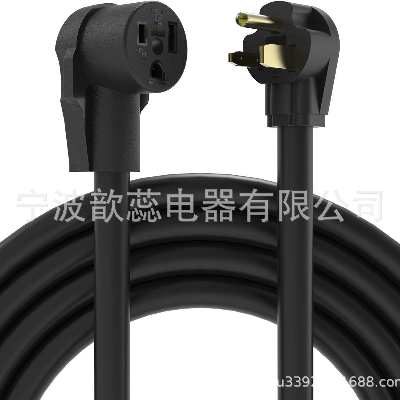 源头工厂美式电焊机N6-50PtoN6-50R延长线 充电桩50A插头电源线
