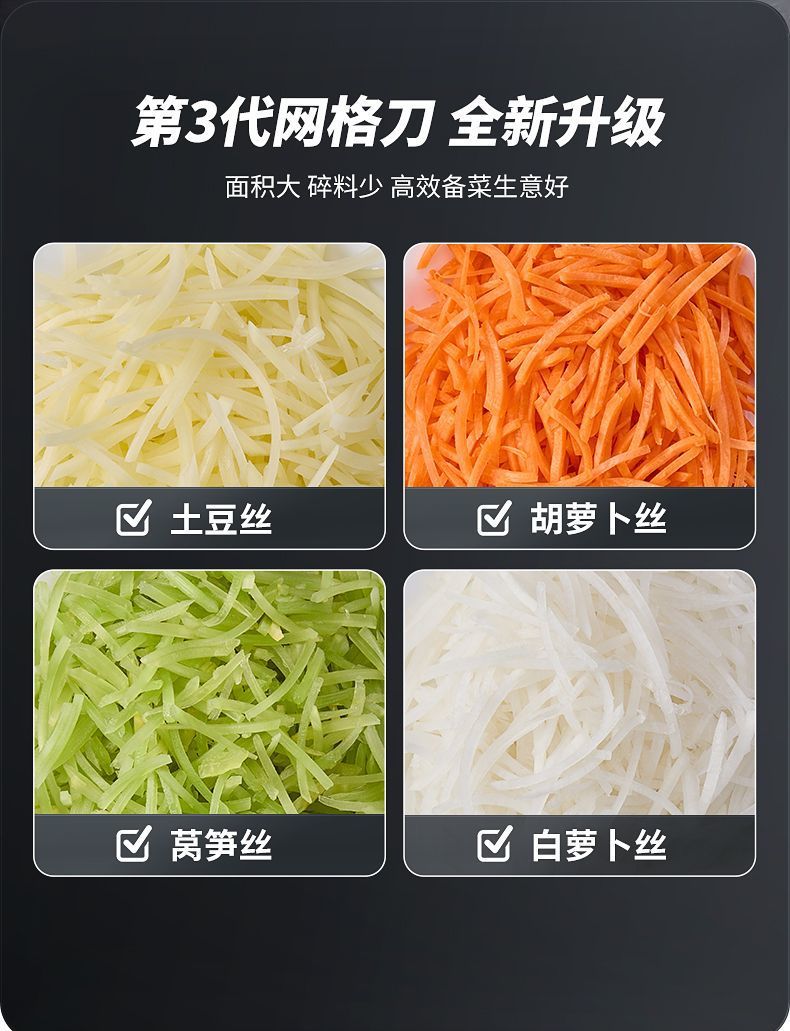 多功能蔬菜水果切丁机切粒机切丝机切片机商用切菜机外贸跨境欧规-阿里巴巴