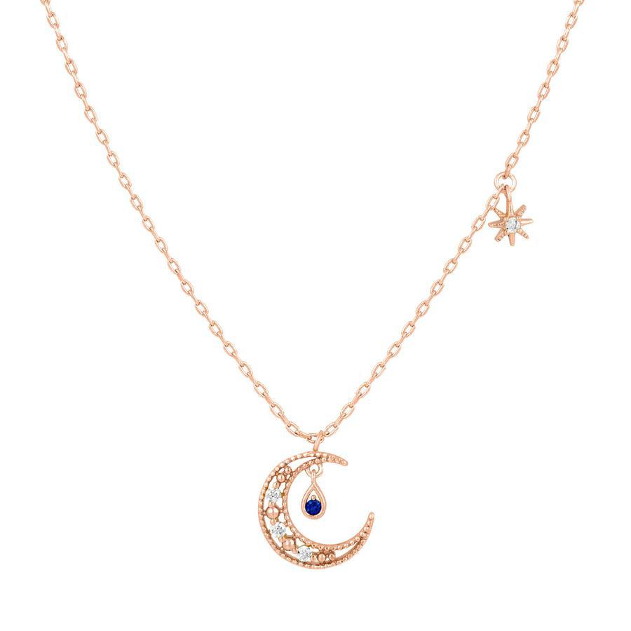 Ins Style Star And Moon Necklace Women's All-match Copper Plated Gold Fashion Jewelry Autumn New Products In Stock Necklace display picture 7